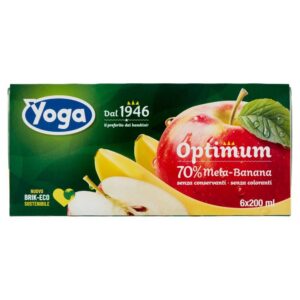 Yoga Mela e banana Optimum 6X200ml (4 confezioni)