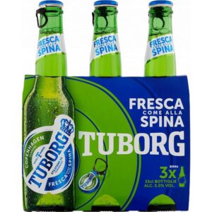 Birra Tuborg Bottiglia 33 cl X3 pz (8 confezioni)