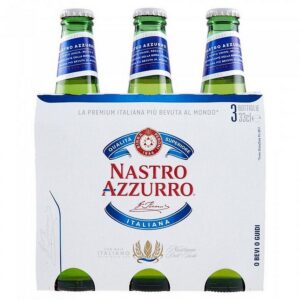 Birra Analcolica Nastro Azzurro Bottiglia 33cl X3 pz (8 confezioni)
