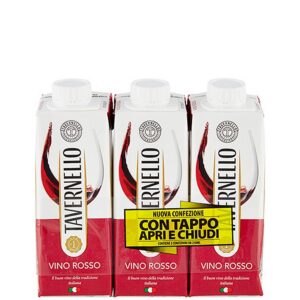 Vino Tavernello Brik Rosso 250 ml X 3 pz (16 confezioni)