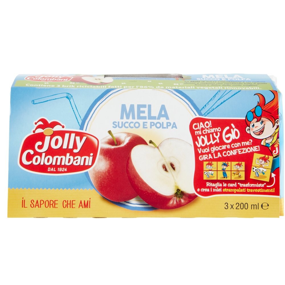 Jolly Colombani Succo Mela 200ml X3 pz (8 confezioni)