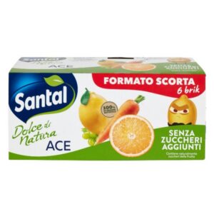 Santal Dolce Natura Ace Senza Zuccheri Aggiunti 200ml X6 pz (4 confezioni)